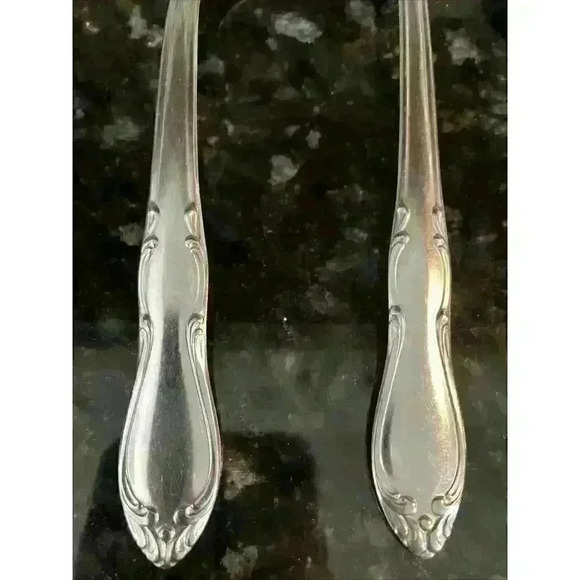 Simeon & George Oneida HOMESTEAD stainless serving‎ dinner fork Spoon Teaspoon - Picture 3 of 13